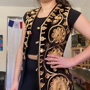 Boho Vintage Velvet Vest